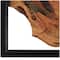 Abstract Handmade Live Edge Wood Slab Wall Décor with Black Frame